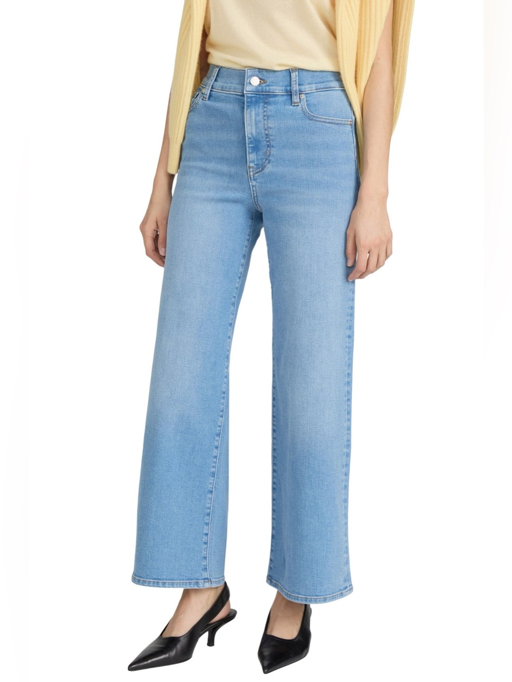 FRAME Le Pixie Slim Palazzo Jeans High rise Light Wash Size 28